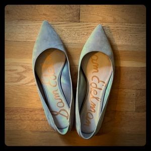 Sam Edelman Gray Suede Flats (Size 9)